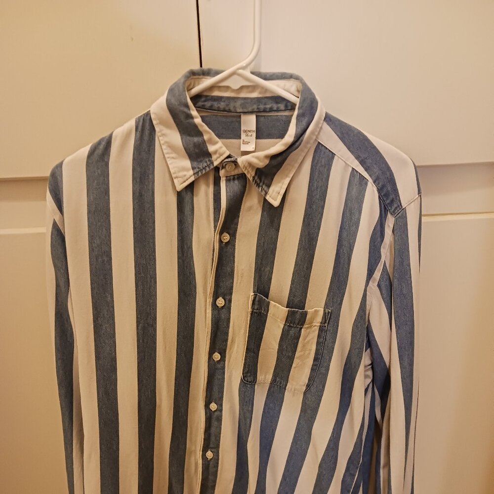 American Apparel striped denim shirt